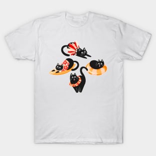 Purrfect Purradise - red and tangerine T-Shirt